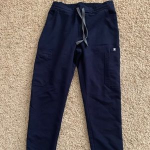 Figs Yola Skinny Scrub Pants in Navy Blue